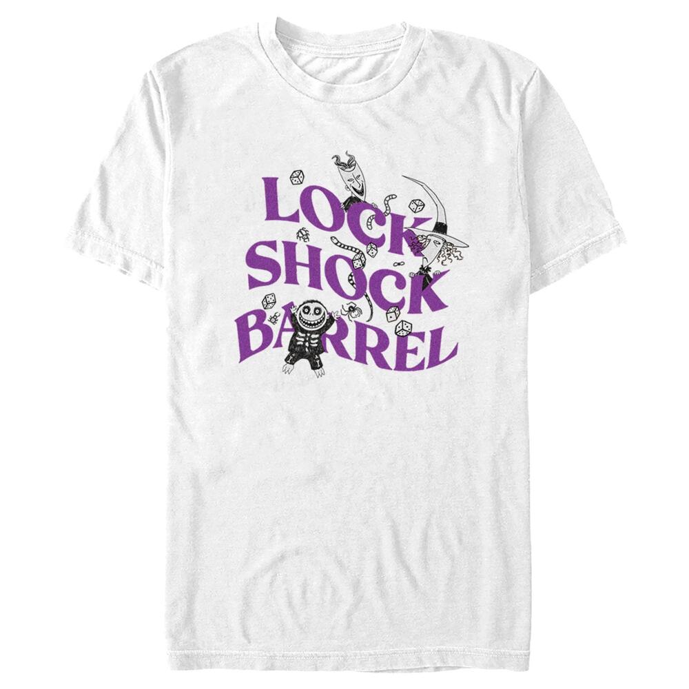 Mens The Nightmare Before Christmas Lock Shock And Barrel Tshirt